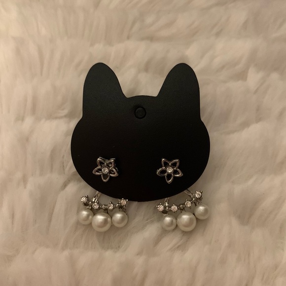 3 for 10 EARRINGS - star pearl - Picture 3 of 4